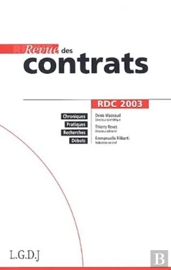 Bertrand.pt - Revue Des Contrats N 1 - 2003 (Édition 2003)
