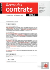 Revue Des Contrats N 4-2018