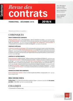 Bertrand.pt - Revue Des Contrats N 4-2018