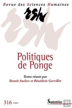 Bertrand.pt - Revue Des Sciences Humaines, N°316/Octobre - Décembre 2014 : Politiques De Ponge
