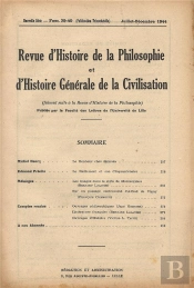 Revue D'Histoire De La Philosophie Et D'Histoire Generale De La Civilisation/Jui