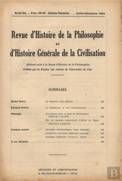 Bertrand.pt - Revue D'Histoire De La Philosophie Et D'Histoire Generale De La Civilisation/Jui