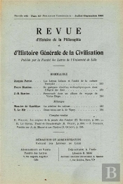 Revue D'Histoire De La Philosophie Et D'Histoire Generale De La Civilisation/Jui