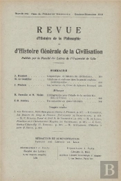 Revue D'Histoire De La Philosophie Et D'Histoire Generale De La Civilisation/Oct