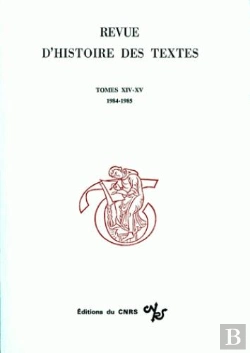 Bertrand.pt - Revue D'Histoire Des Textes T.14-T.15 1984-1985