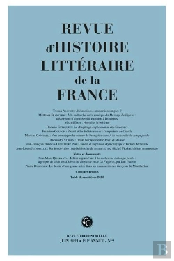 Bertrand.pt - Revue D'Histoire Litteraire De La France - 2 - 2021, 121e Annee, N  2