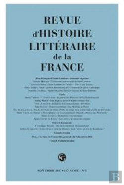Bertrand.pt - Revue D'Histoire Littéraire De La France ; 3-2017 ; 117e Année
