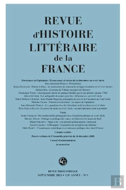 Bertrand.pt - Revue D'Histoire Litteraire De La France - 3 - 2021, 121e Annee, N  3