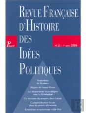 Revue Francaise (23) D'Histoire Des Idees Politiques