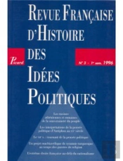 Revue Francaise (3) D'Histoire Des Idees Politiques