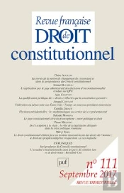 Revue Francaise De Droit Constitutionnel T.111