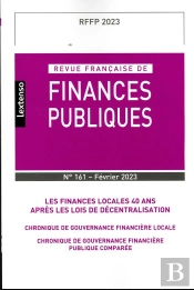 Revue Francaise De Finances Publiques N 161/2023 - Vol161