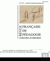 Revue Française De Pédagogie, N° 173/2010