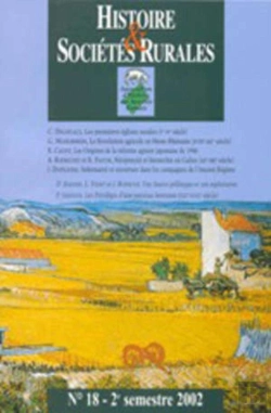 Bertrand.pt - Revue Histoire Et Societes Rurales : La Histoire & Sociétés Rurales, N° 18/2002-2 : La Mobilité : Une Notion À  Définir Et À  Relativiser