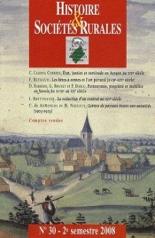 Revue Histoire Et Societes Rurales T.30