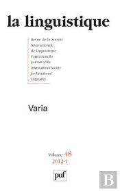 Revue La Linguistique T.1