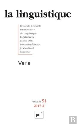 Bertrand.pt - Revue La Linguistique T.51 ; La Linguistique 2015 Vol.51- N 2