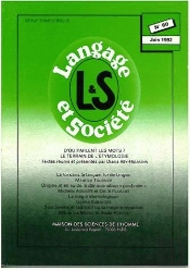Revue Langage Et Societe
