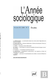 Revue L'Annee Sociologique T.58-2; Études