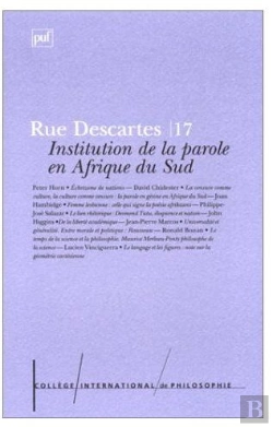 Bertrand.pt - Revue Rue Descartes T.17; Institution De La Parole En Afrique Du Sud