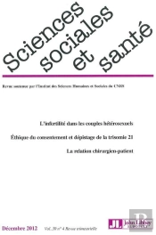 Revue Sciences Sociales Et Sante - Vol 30 - No4/2012
