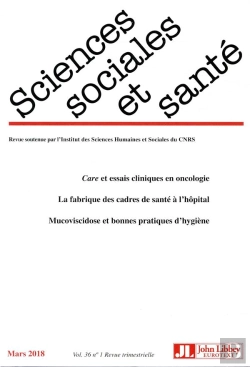 Bertrand.pt - Revue Sciences Sociales Et Sante. Vol 36 - N1/2018