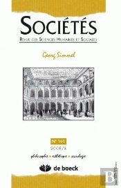 Revue Sociétés T.1 ; Georg Simmel (Édition 2008)