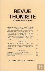 Revue Thomiste - N 1/1996