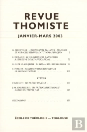 Revue Thomiste - N 1/2003