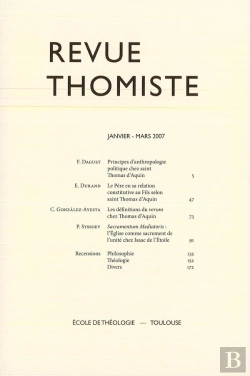 Bertrand.pt - Revue Thomiste - N 1/2007