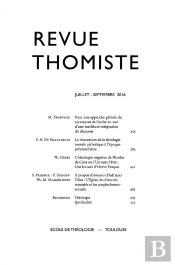 Revue Thomiste - N 3/2016