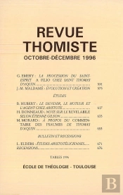 Revue Thomiste - N 4/1996