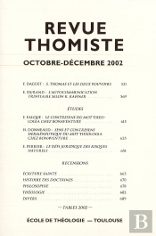 Revue Thomiste - N 4/2002