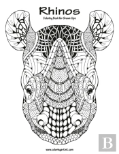 Rhinos Coloring Book For Grown-Ups 1