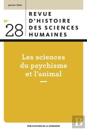 Rhsh : Les Sciences Du Psychisme Et L'Animal Janvier 2016 N 28