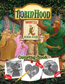 Bertrand.pt - Robin Hood Lines Spirals Hearts Coloring Book
