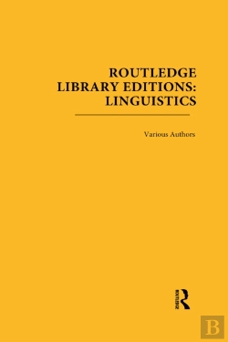 Bertrand.pt - Routledge Library Editions: Linguistics