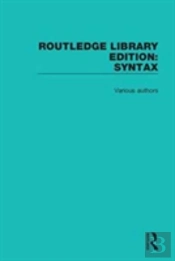 Routledge Library Editions: Syntax