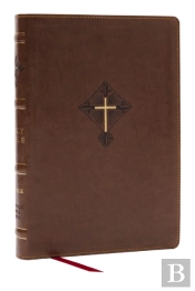 Rsv2ce, Thinline Large Print Catholic Bible, Brown Leathersoft, Comfort Print