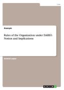 Rules Of The Organization Under Dario. Notion And Implications