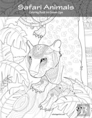 Safari Animals Coloring Book For Grown-Ups 1