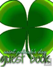Saint Patrick'S Day  Shamrock  Blank  Guest Book
