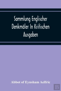 Bertrand.pt - Sammlung Englischer Denkmaler In Kritischen Ausgaben