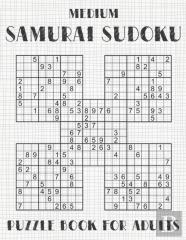 Samurai Sudoku Puzzle Book For Adults - Medium