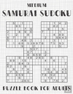 Bertrand.pt - Samurai Sudoku Puzzle Book For Adults - Medium