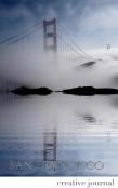 San Francisco Stunning Golden Gate Bridge Reflections   Blank  White Page Creative Journal
