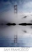 San Francisco Stunning Golden Gate Bridge Reflections   Blank  White Page Creative Journal