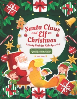 Bertrand.pt - Santa Claus And Elf On Christmas Activity Book For Kids Ages 4-8