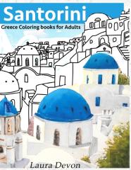 Santorini Greece Coloring Books For Adults