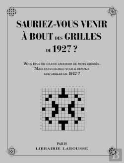 Bertrand.pt - Sauriez-Vous Venir À Bout Des Mots Croisés De 1927 ?